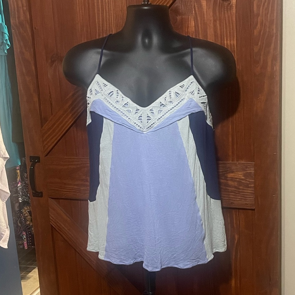 See you soon color blocked tank size L